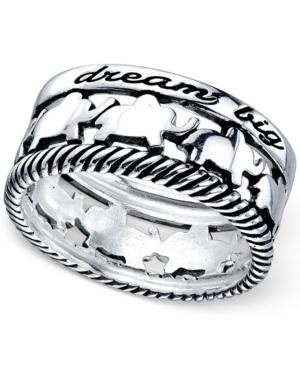 Unwritten Dream Big Elephant Ring In Sterling Silver