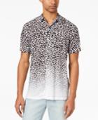 Jaywalker Men's Ombre Leopard-print Silk Shirt