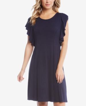 Karen Kane Flutter-sleeve A-line Dress