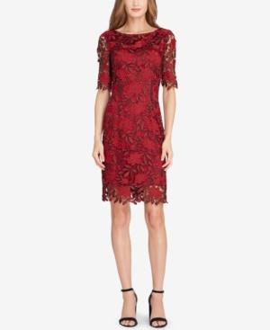 Tahari Asl Contrast Lace Dress