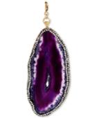 M. Haskell For Inc Gold-tone Purple Stone Pave Clip-on Pendant, Only At Macy's