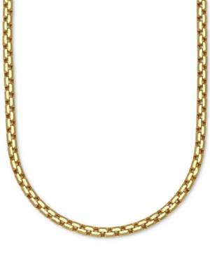 Large Rounded Box-link Chain Necklace (3-3/8mm) In 14k Gold