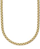 Large Rounded Box-link Chain Necklace (3-3/8mm) In 14k Gold