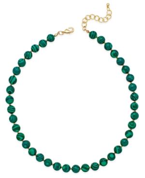 Charter Club Gold-tone Blue Bead Collar Necklace, Only At Macy's