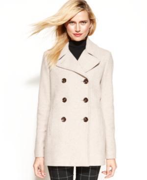 Calvin Klein Coat, Wool-cashmere-blend Pea Coat