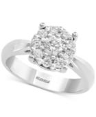 Effy Diamond Cluster Engagement Ring (5/8 Ct. T.w.) In 14k White Gold