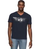 Calvin Klein Jeans Men's Lined Ckj Graphic-print Logo V-neck T-shirt