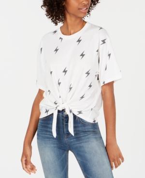 Mighty Fine Juniors' Bolt All Over Graphic T-shirt