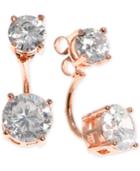 Anne Klein Cubic Zirconia Front And Back Earrings