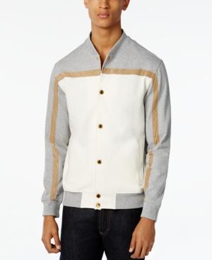 Sean John Men's Pique Bomber Sweater