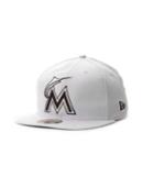 New Era Miami Marlins Mlb White And Black 59fifty Cap