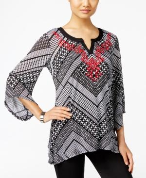 Jm Collection Embroidered Top, Only At Macy's