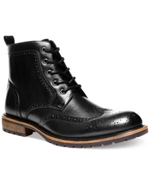 Steve Madden Men's Swavay Wing-tip Boots Men's Shoes