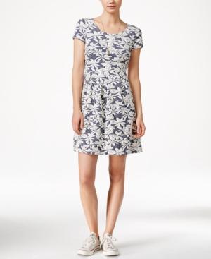 Maison Jules Floral-print Jacquard Fit & Flare Dress, Only At Macy's