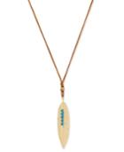 Danielle Nicole Gold-tone Turquoise-look Faux-suede Freebird Necklace
