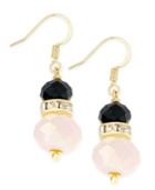 Inc International Concepts Gold-tone Pink, Black And Pave Drop Earrings, Only At Macy's