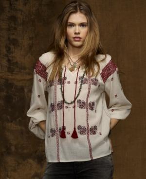 Denim & Supply Ralph Lauren Top, Long-sleeves Embroidered Peasant