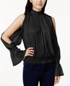 Bar Iii Split-sleeve Shirred Top, Created For Macy's