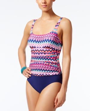 Profile By Gottex Ikat-print Tummy Control One-piece Swimsuit Women's Swimsuit