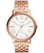 Fossil Women's Gazer Rose Gold-tone Stainless Steel Bracelet Watch 40mm Es4246