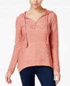 American Rag Crocheted Handerchief-hem Hoodie, Created For Macy's