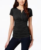 Inc International Concepts Ruched Keyhole Top, Only At Macy's