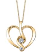 Proud Mom Diamond Heart Pendant Necklace (1/5 Ct. T.w.) In 14k Gold