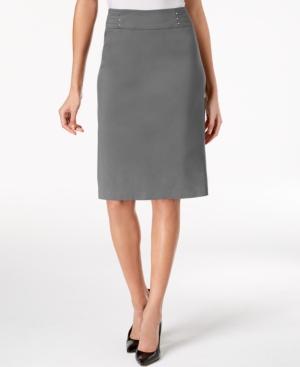 Jm Collection Rivet-waist Pencil Skirt, Created For Macy's