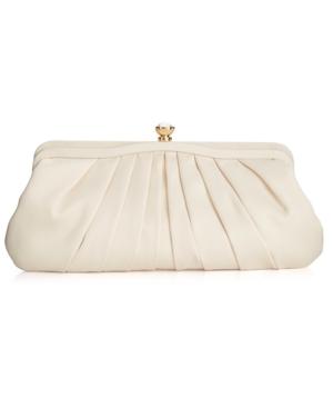 La Regale Pleated Satin Frame Clutch