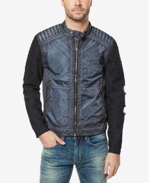 Buffalo David Bitton Men's Two-tone Deconstructed Bomber Jacket