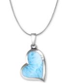 Marahlago Larimar Heart 21 Necklace In Sterling Silver