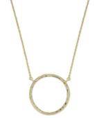 Studio Silver 18k Gold Over Sterling Silver Hammered Circle Pendant Necklace