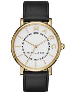 Marc By Marc Jacobs Women's Roxy Black Leather Strap Watch 36mm Mj1532