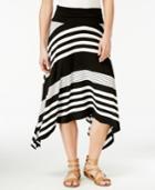 Bcx Juniors' Striped Handkerchief-hem Skirt