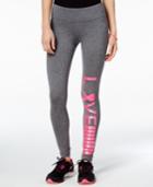 Material Girl Active Love Pink Ribbon Graphic Leggings, Only At Macy's