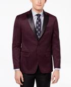 Ryan Seacrest Distinction Men's Modern-fit Burgundy Textured Dinner Jacket, Created For Macy's