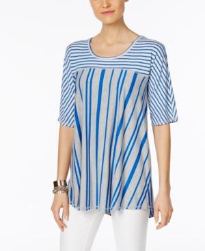 Ny Collection Mixed-print High-low Top