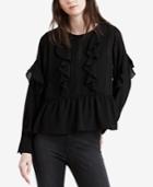 Levi's Carly Pintucked & Ruffled Top