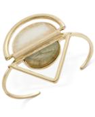 Danielle Nicole Gold-tone Morning Light Geometric Stone Cuff Bracelet