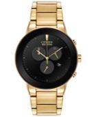 Citizen Men's Chronograph Axiom Eco-drive Gold-tone Stainless Steel Bracelet Watch 43mm At2242-55e