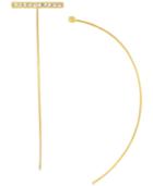 Rachel Rachel Roy Gold-tone Pave Spear Threader Earrings