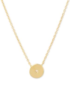 Kenneth Cole New York Polished Disc Diamond Accent Pendant Necklace