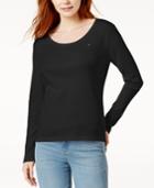 Tommy Hilfiger Cotton Scoop-neck Top, Created For Macy's