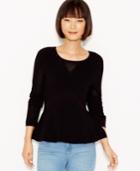 Bar Iii Long-sleeve Peplum Sweater, Only At Macy's