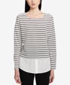 Calvin Klein Printed Layered-look Top