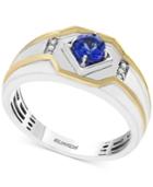 Effy Men's Tanzanite (3/8 Ct. T.w.) And Diamond Accent Ring In 14k Gold And White Gold