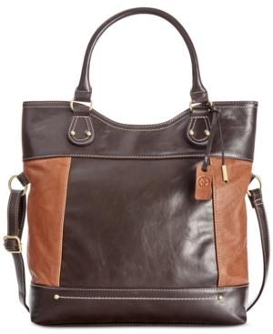 Giani Bernini Sandalwood Leather Foldover Tote, Only At Macy's