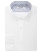 Calvin Klein Steel Men's Non-iron Slim-fit Performance White Dress Shirt