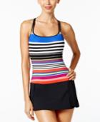 Jag Reactive Striped Cross-back Swimdress Women's Swimsuit