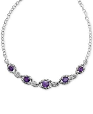 Amethyst Statement Necklace (7-3/8 Ct. T.w.) In Sterling Silver